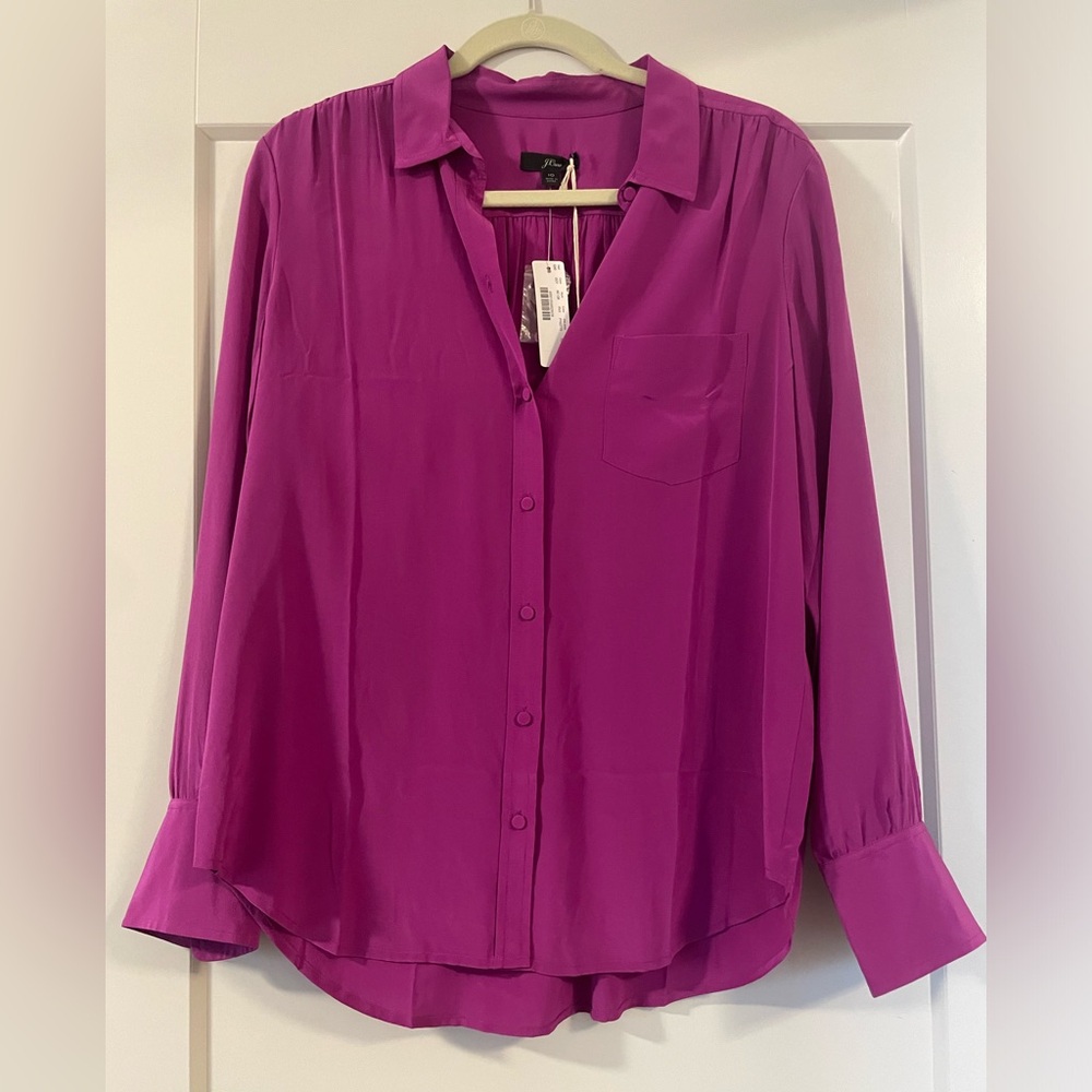 J Crew button-up silk shirt. NWT size 10